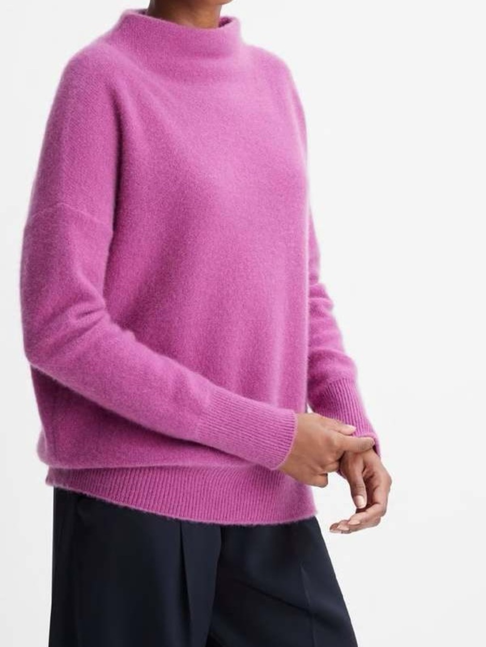Vince Dewberry boiled Cashmere Funnel Neck Sweater - Picture 3 of 7
